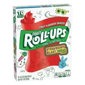 Fruit Roll-Ups Strawberry Blast – 10 Rolls