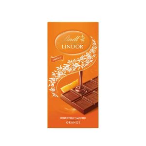 Lindt LINDOR Milk Orange Bar 100g
