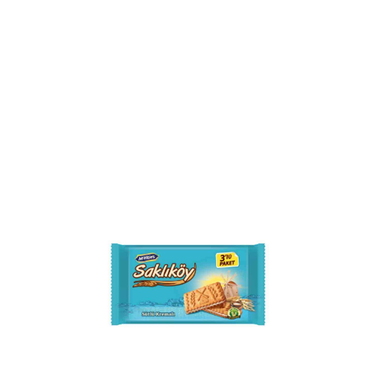 Ülker Saklikoy Milk Cream Wholewheat Sandwich Biscuit