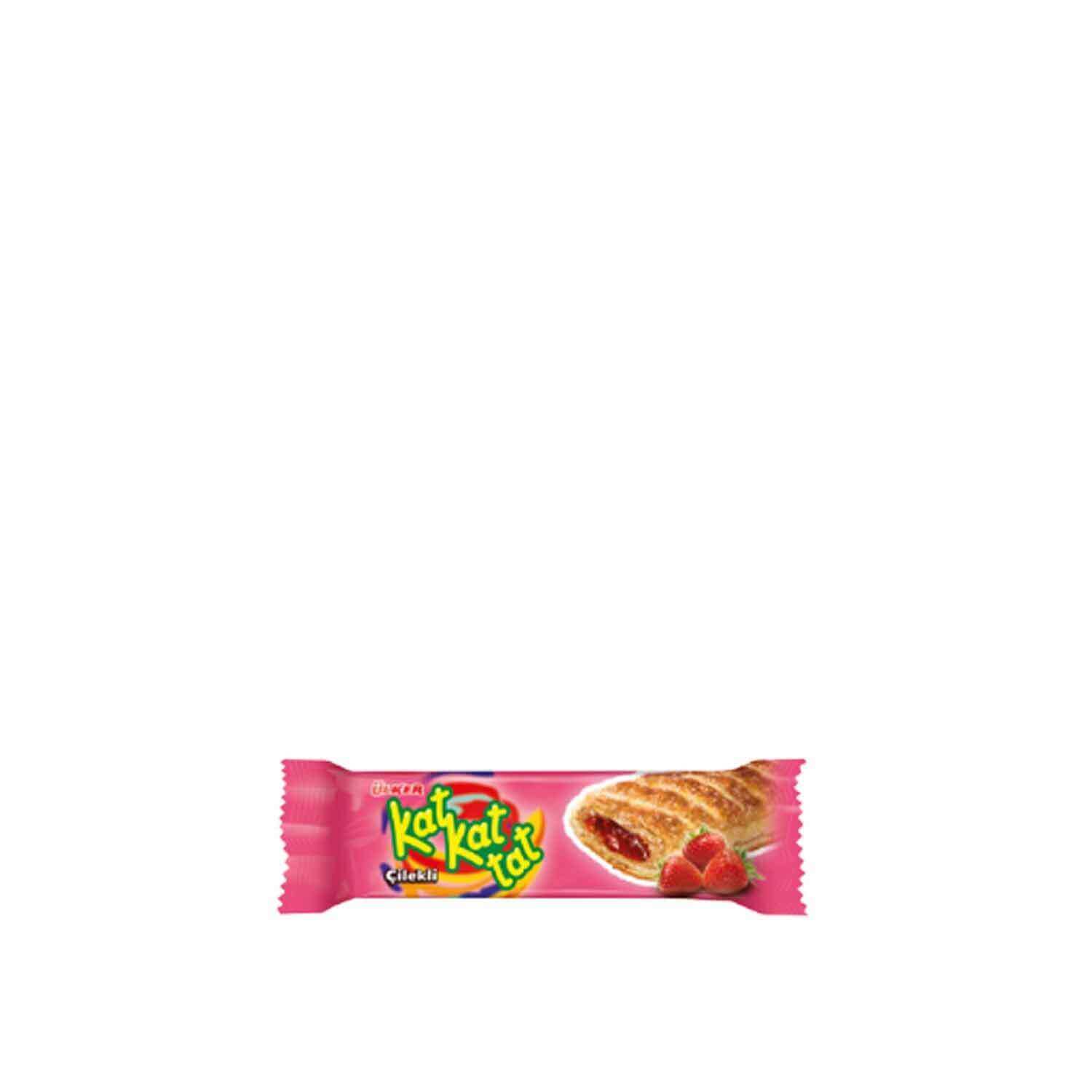 Ülker Kat Kat Tat Strawberry Cream Filled Pastry