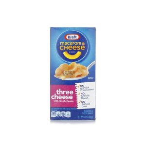 Kraft Macaroni & Cheese Dinner – Three Cheese (with Mini-Shell Pasta)