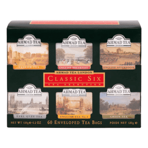 Ahmad Tea Classic Six Tea Selection – 60 Enveloped Tea Bags