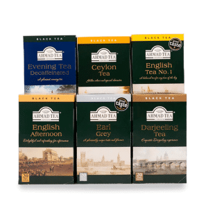 Ahmad Tea Black Tea Variety Pack – 6 Assorted Flavours (20 Teabags Each)