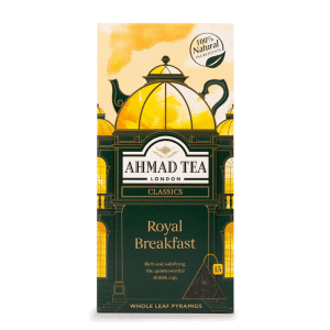 Ahmad Tea Royal Breakfast – Whole Leaf Pyramid Tea (15 Teabags)