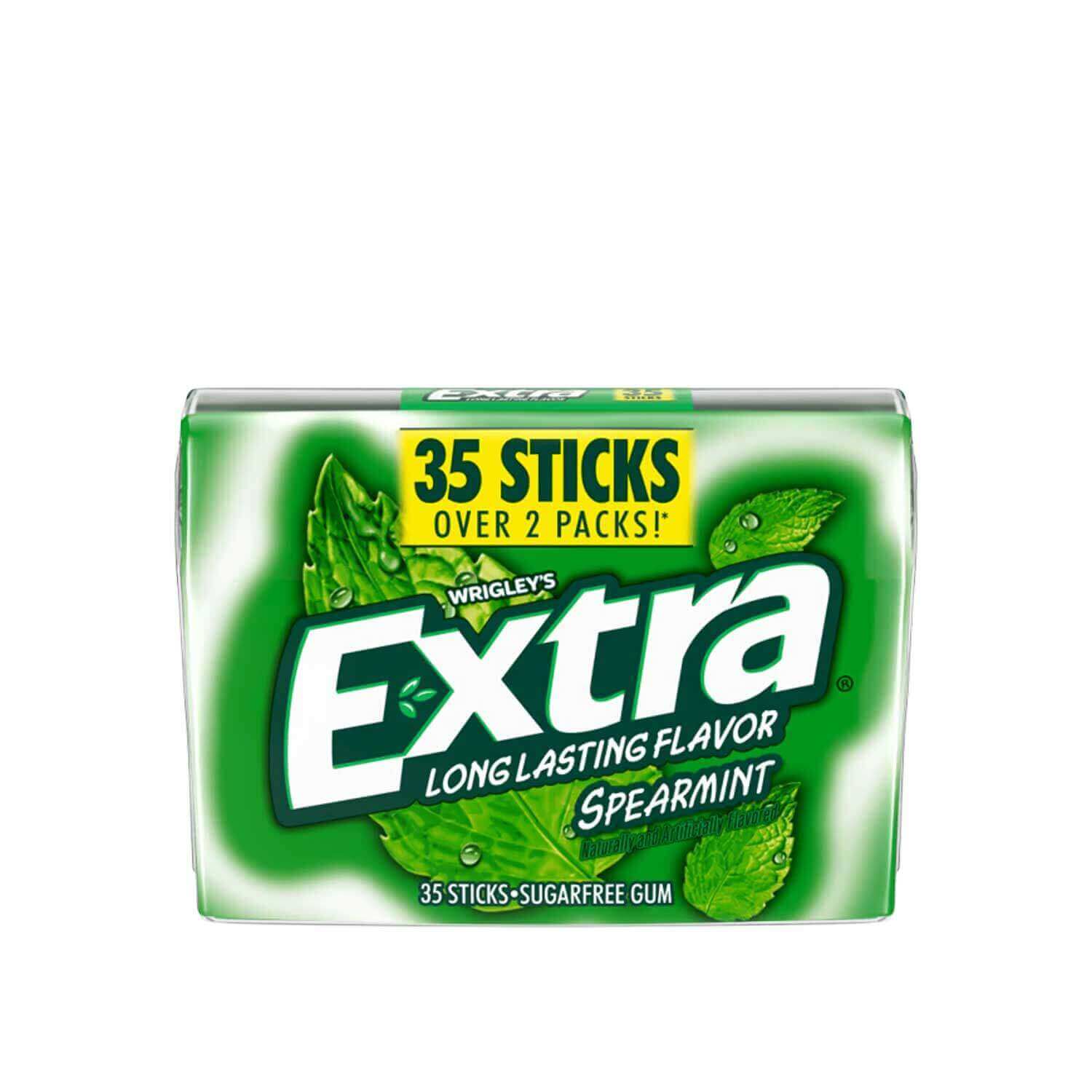 EXTRA Spearmint Sugarfree Chewing Gum 35 Stick Mega Pack