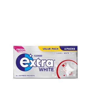 Extra White Chewing Gum Sugarfree Multipack 6 x 10 Pieces