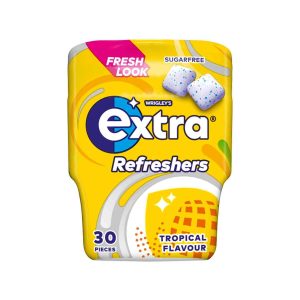 Extra Refreshers Tropical Flavour Sugarfree Chewing Gum Bottle 30pcs