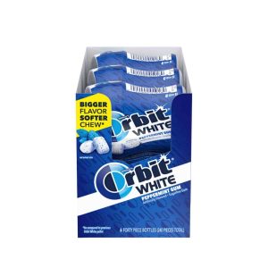ORBIT White Peppermint Sugarfree Chewing Gum 40 Piece Bottle Pack of 6