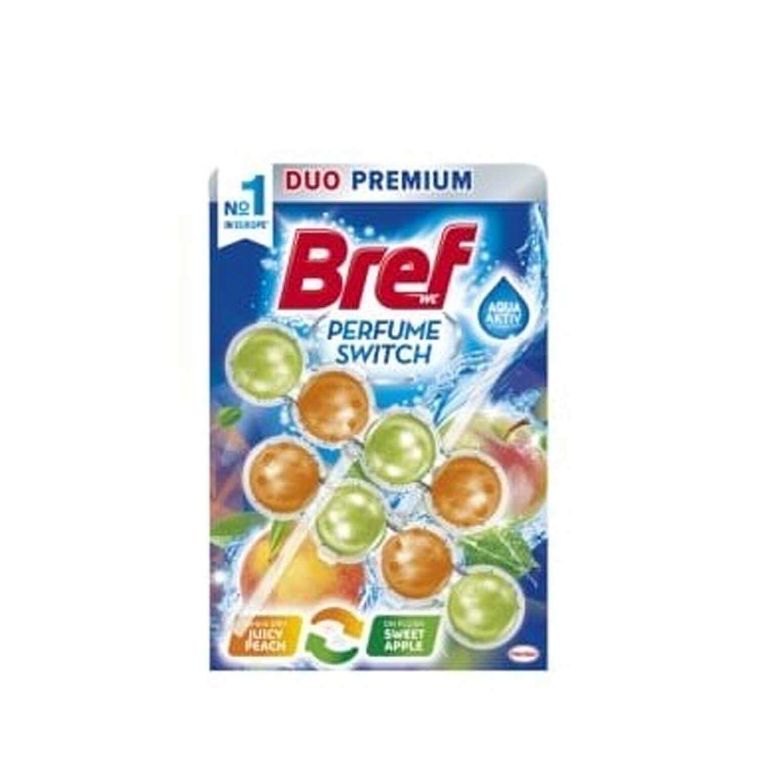 bref toilet block duo premium peach red apple dupoack 20pcs